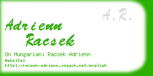 adrienn racsek business card